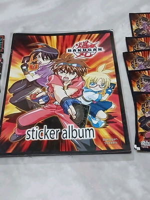 Bakugan sticker album σαν καινούργιο με αυτοκόλλητα και φακελάκια