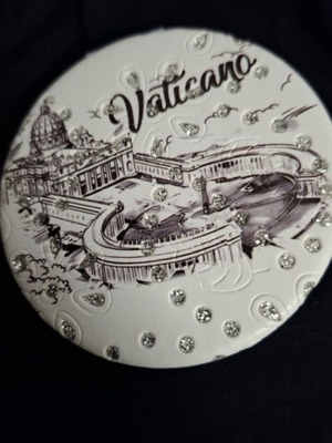 Bag mirror with Rome theme new, double-sided with magnet