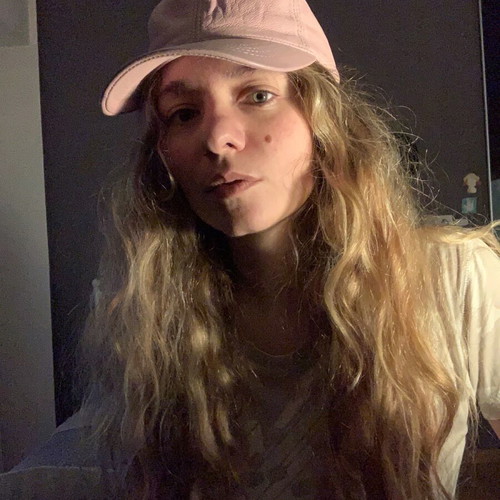 Leather hat pink new