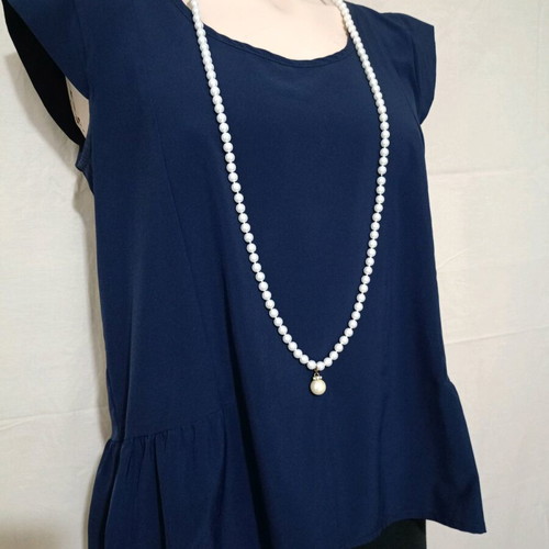 Le Vertige silk blouse XL like new, blue