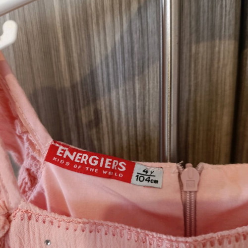Energiers dress 4 years like new, pink with embroidery