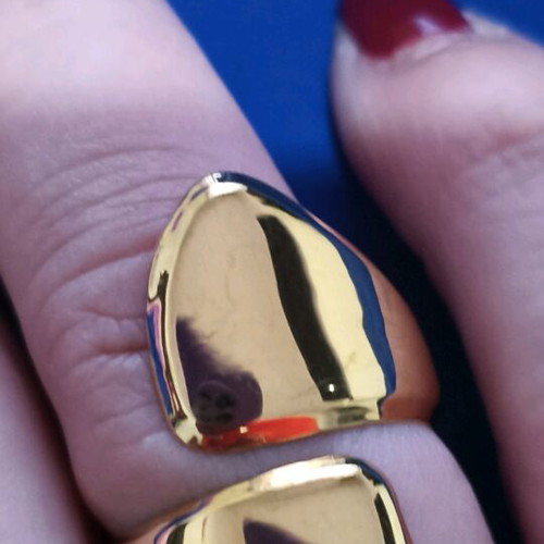 Ring in gold color new, surgical steel