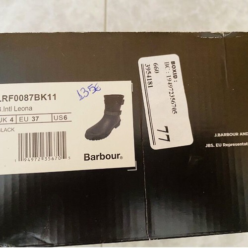 Barbour biker boots new, black, size 37