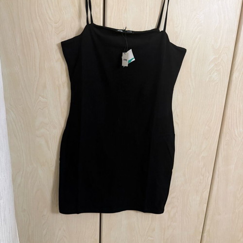 Sinsay fitted mini dress new, black, size XL