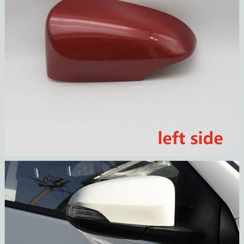 Toyota Yaris left side mirror cover used, burgundy metallic, 2011-2019