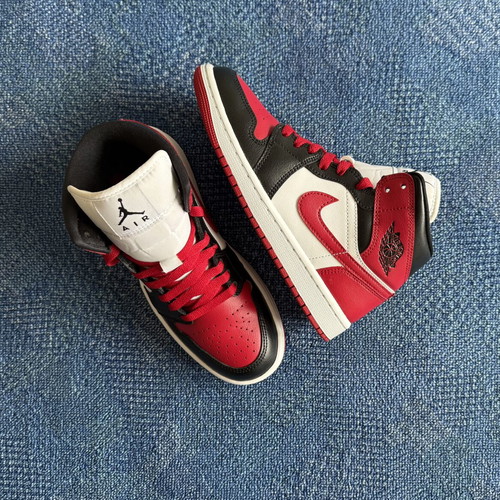 Air Jordan 1 Mid Alternate Bred Toe women's sneakers size 37.5