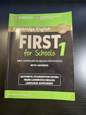 Cambridge English First 1 for Schools βιβλίο μαθητή με απαντήσεις, αναθεωρημένο 2015