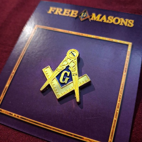 Metal Gold-Plated Masonic Pin new