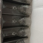 Regency Vino stemmed wine glasses with embossed decorative pattern