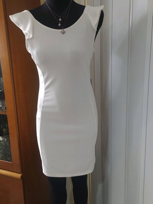 Women's White Elastic Dress like new, Small/Xsmall