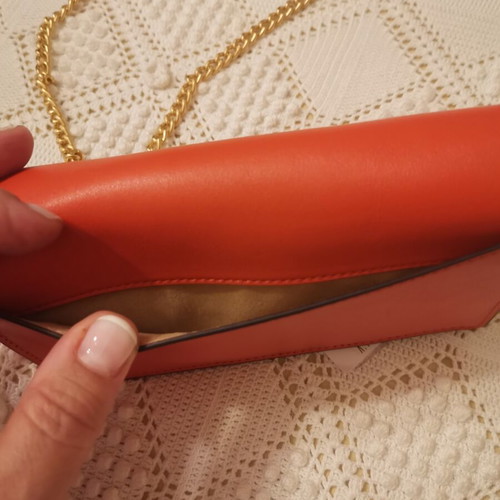 Ralph Lauren crossbody bag, orange leather, new with tag