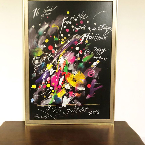 Montreux Jazz Festival 1982 Original Poster by Jean Tinguely used