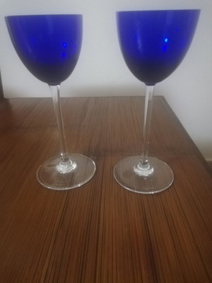 Baccarat tall wine glasses new, set of 10, multicolor