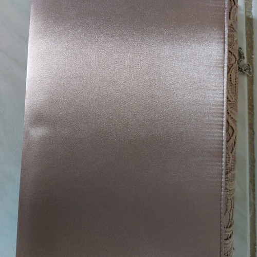Shoulder bag new with lace and satin fabric pink