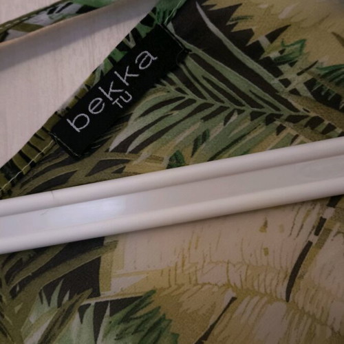 Summer kimono like new, green leaves, airy