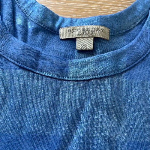 Burberry top with shiny stripes, Xsmall, like new, blue