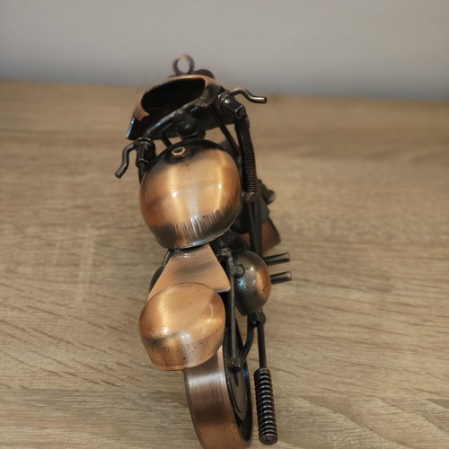 Metal Handmade Vintage Motorcycle copper color like new