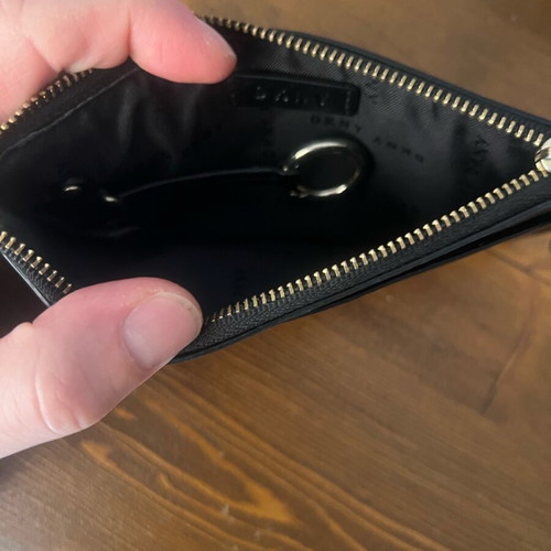 DKNY leather wallet black like new, clutch