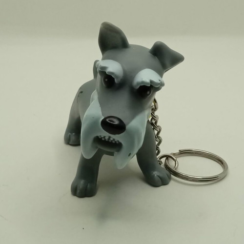 Schnauzer dog keychain used, 7x6 cm