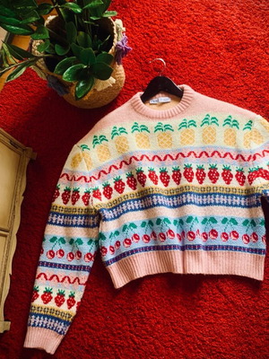 Zara πλεκτό πουλόβερ πολύχρωμο σαν καινούργιο, μέγεθος M