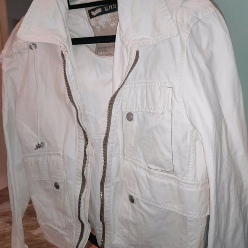 Gas men's jacket white like new, size M