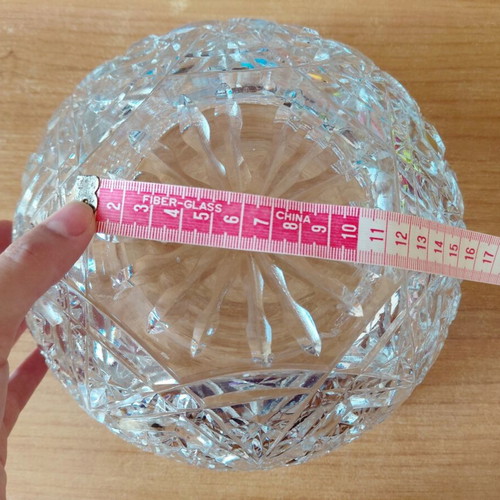 Vintage crystal serving platter 23cm like new
