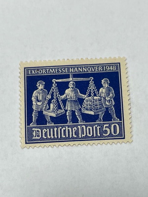 Rare collectible German stamp Exportmesse Hannover 1948 like new