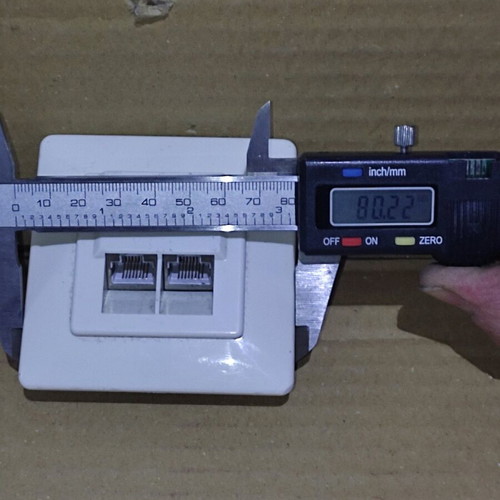 RJ 45 Ethernet double flush socket used, UTP Cat6