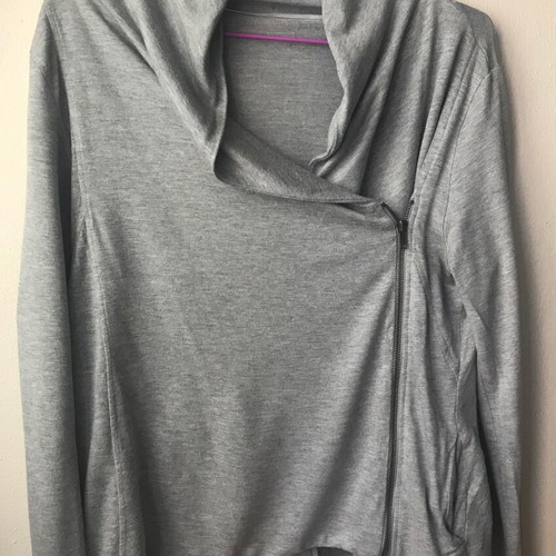 Pink Woman cardigan grey melange like new, size S