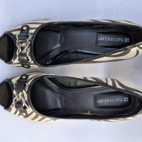 Naturalizer heels like new with zebra pattern, size 39