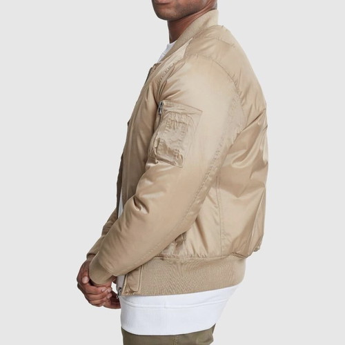 Urban Classics Bomber Jacket new, men's beige winter jacket size S