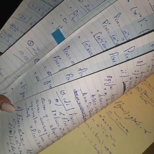 Mathematics notes used, 2 spiral A4 notebooks