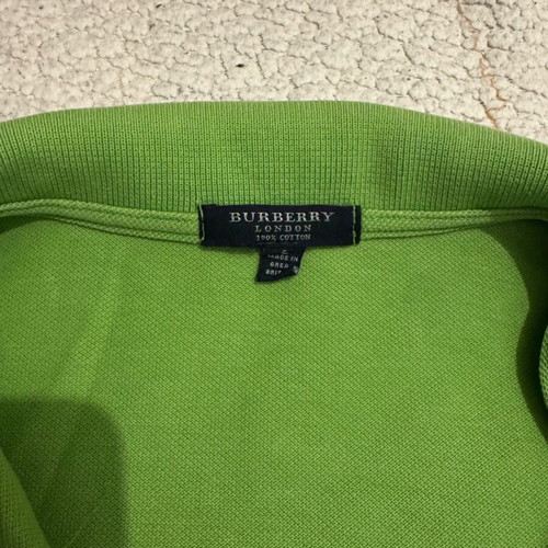 Burberry Polo Shirt green like new, 100% cotton, size L