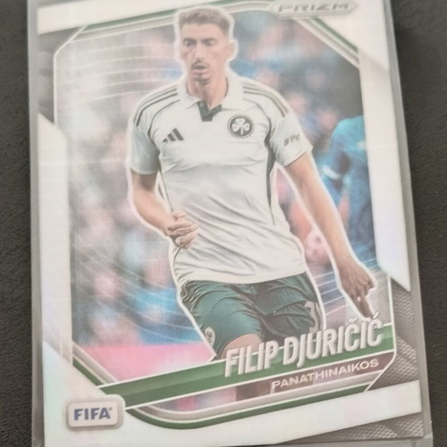Filip Djuricic Panathinaikos 2025-26 Panini Prizm FIFA Soccer Card new, authentic