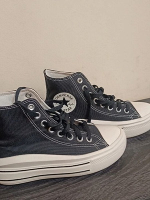 Converse Chuck Taylor All Star Move High Platform sneakers like new, size 37, black and white