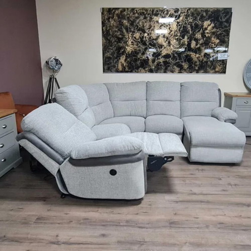 Gray La-z-boy corner sofa new with electric reclining mechanism