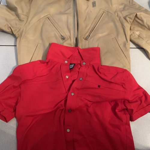Harley Davidson leather jacket and short sleeve shirt like new, size L