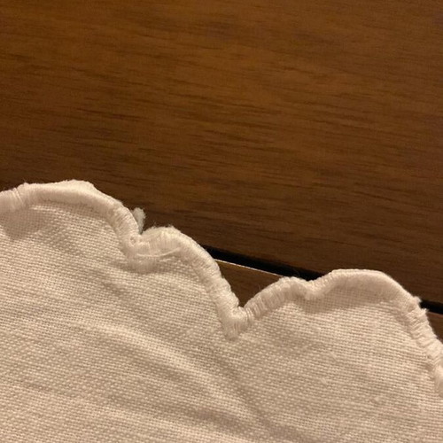 Set of 3 cherry embroidered table linens 0.65x0.70 m