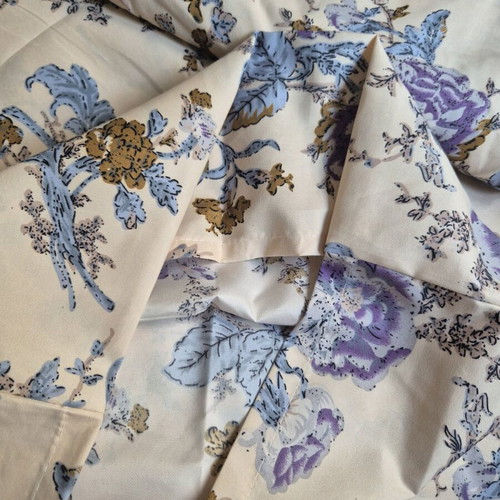 Cotton satin bed sheet set 220×240 cm new, 4 pieces