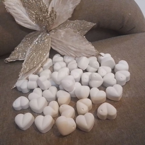 Scented plaster heart decorations, pack of 100