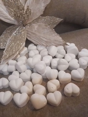Scented plaster heart decorations, pack of 100