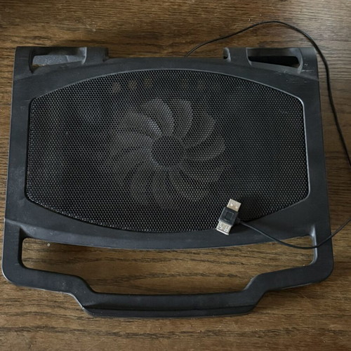 Laptop Cooling Base used with large silent fan and USB power