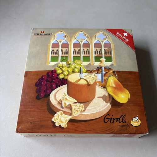 Girolle Cheese and Chocolate Slicer Like New with Wooden Base