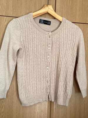 Zara Knit beige cardigan like new, size M