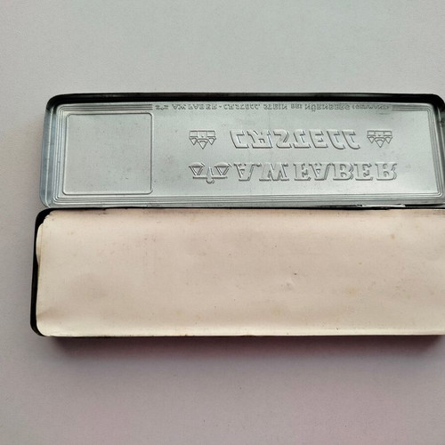 Old tin pencil box A.W. FABER-CASTELL used, empty