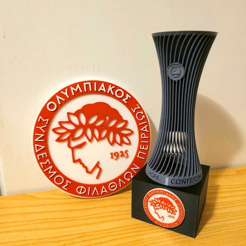 Σήμα Ολυμπιακού 3D καινούργιο, διάμετρος 17cm