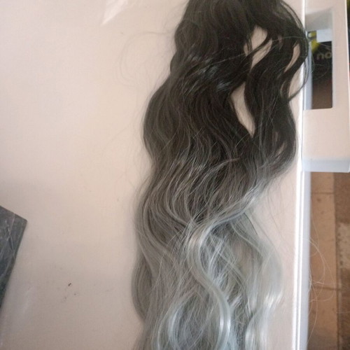 Hair extension new, half brown half ombre
