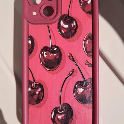 iPhone 13 case used with cherry design