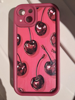 iPhone 13 case used with cherry design