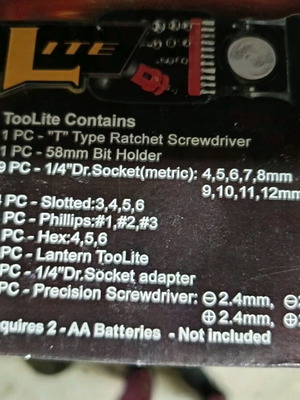 Tool set with flashlight new